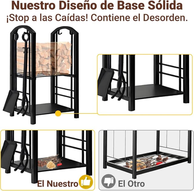 Thumbnail 5 de Amagabeli Estante para leña 73,91 cm