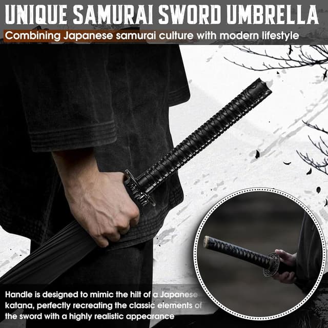 Detalle 2 de Langer Griff Regenschirm 24 Rippen