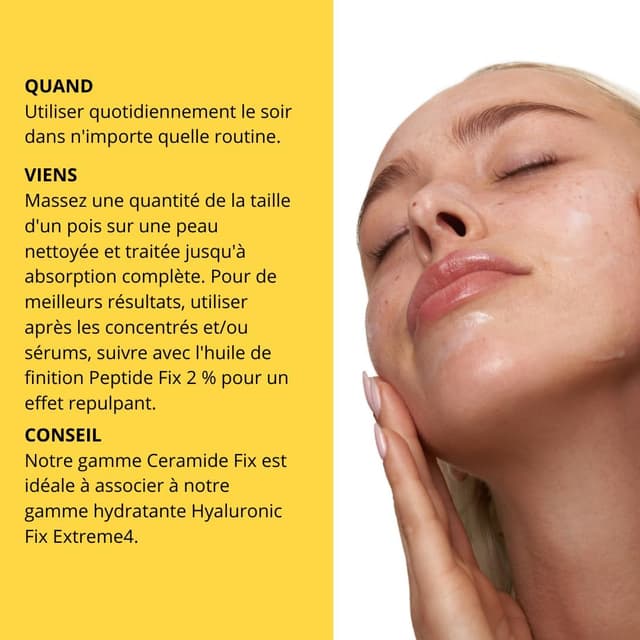 Detalle de Nip+Fab Ceramide Fix Crème de Nuit 12% (50 ml) — soutien de la barrière cutanée et de l’élasticité