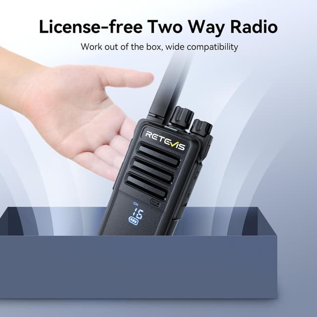 Thumbnail 6 de Retevis RT68H Two-Way Radio (10-Pack) with Hidden LED Display, VOX, Type-C Charging Base