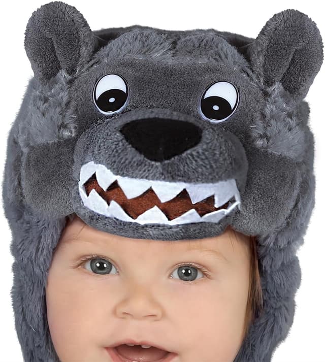 Detalle de FIESTAS Guirca Wolf Baby Kostüm (18–24 Monate) mit Kapuze, Schwanz und Overall in Grau