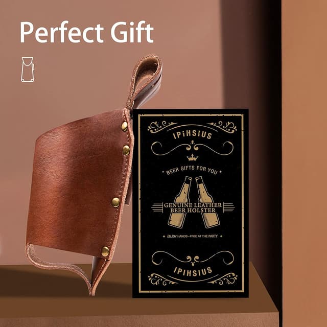 Detalle 2 de iPihsius Bier Holster Vintage Leder 340 ml 🍺