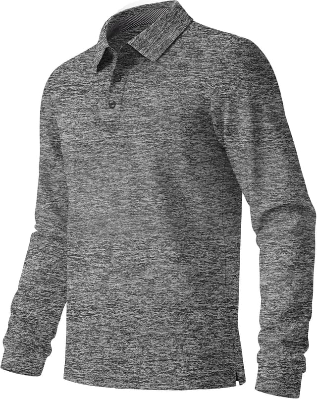 Detalle de ANGEL CITIZ Herren Poloshirts (Kurzarm/Langarm) – atmungsaktiv, schnelltrocknend, für Casual, Sport & Golf