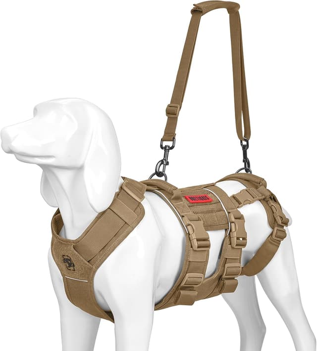 Detalle de OneTigris SKYEWALKER Unterstützung Geschirr: einstellbares Hebegeschirr mit 2 Griffen für mittelgroße bis große Hunde