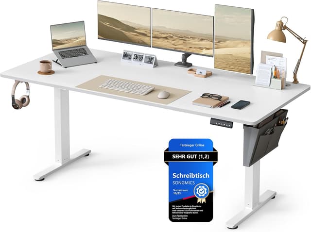 Imagen de SONGMICS LSD138W01 Höhenverstellbarer Schreibtisch 180 x 80 cm en OfertitasTOP