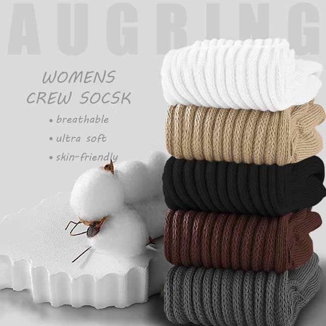 Thumbnail 5 de AugRing Women's Scrunch Crew Socks 3-Pack