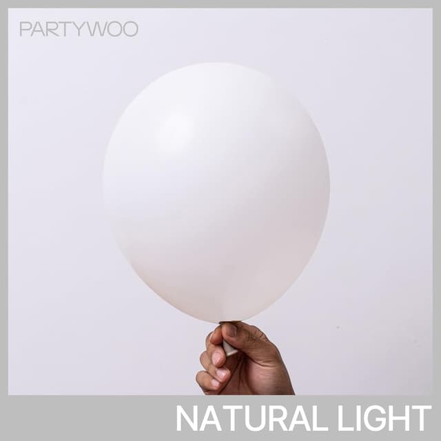Thumbnail 2 de PartyWoo White Balloons 140 pcs