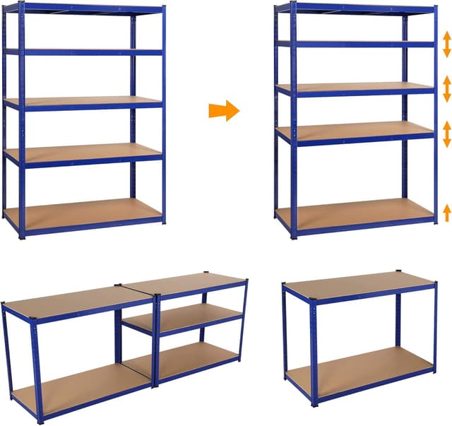 Thumbnail 5 de Yaheetech Estantería Metálica de Almacenaje 180 x 120 x 60 cm