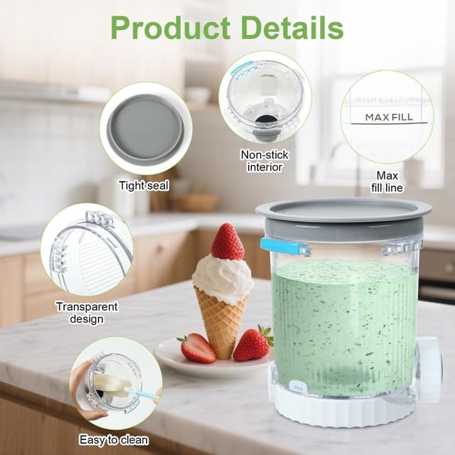 Thumbnail 4 de PCTTOIL 4 Stück Ninja Creami Swirl Behälter NC700