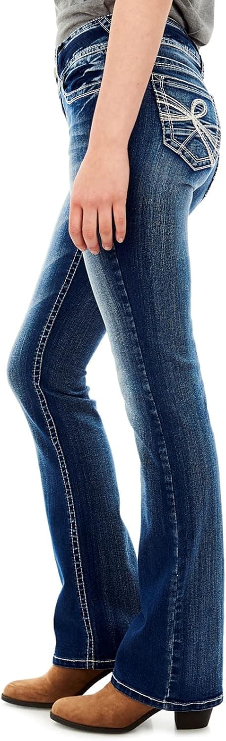 Detalle 2 de WallFlower Luscious Curvy Bootcut Jeans for Women (Insta Stretch Denim) — Mid-Rise, Sizes 0 to 24
