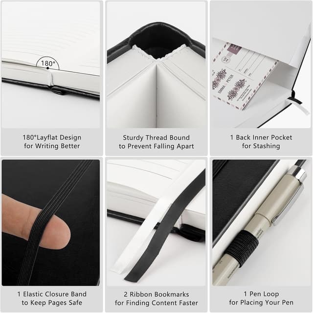 Detalle de Hardback A5 Notebook 320 Pages