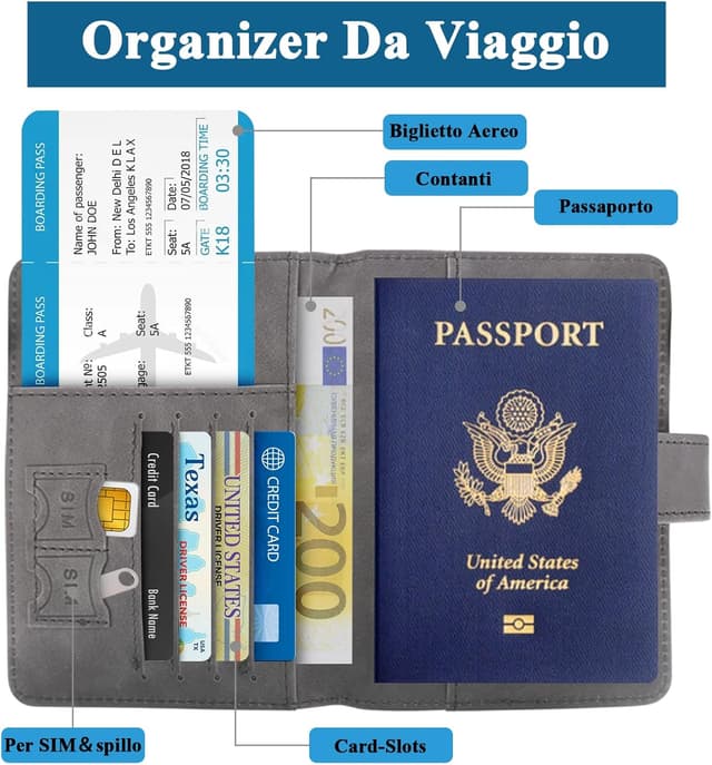 Thumbnail 4 de GADITIEK Porta Passaporto e Etichetta Valigia