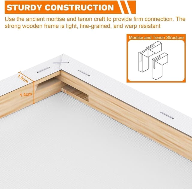 Thumbnail 4 de Koncci 9-Pack Stretched Canvases 30x20cm