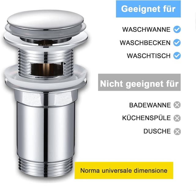 Thumbnail 3 de SURFOU Piletta Lavabo Pop‑Up G 1 ¼"