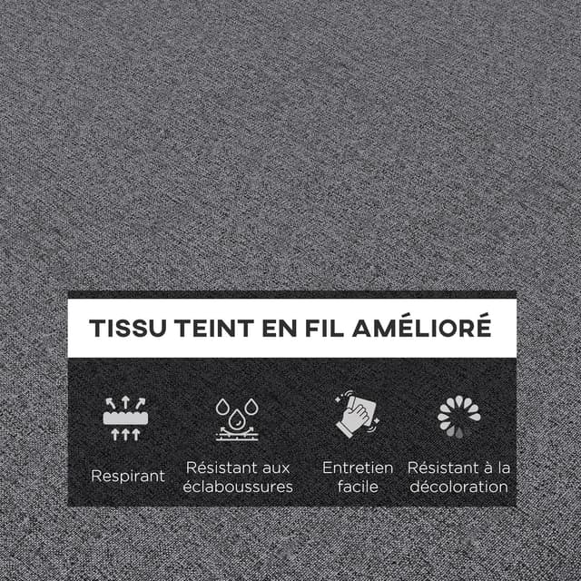 Thumbnail 3 de Outsunny Matelas chaise longue 190,5 x 58,4 cm