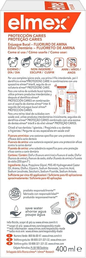Thumbnail 2 de Elmex Protección Caries Enjuague Bucal 400 ml — colutorio con fluoruro de amina