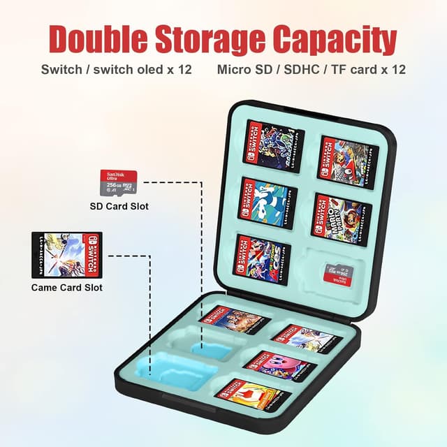 Detalle 1 de Vicloon Game Card Case 12‑slot for Switch
