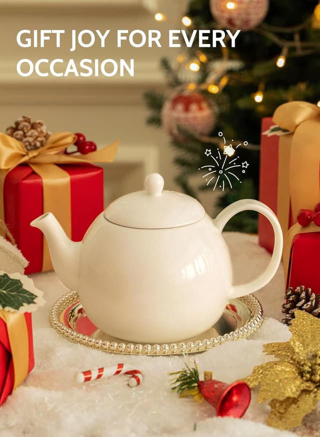 Thumbnail 6 de Sweese Porcelain Teapot (40 Ounce) in White — Large Enough for About 5 Cups