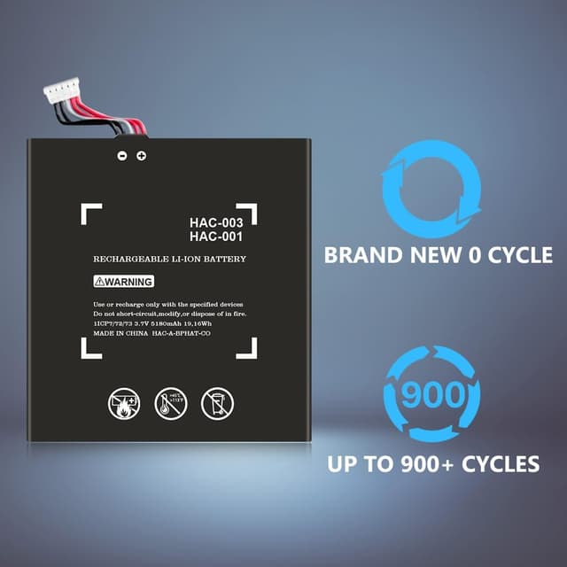 Detalle de Upgraded HAC-003 Replacement Battery (5180mAh) for Nintendo Switch 2017/2019 (HAC-001/HAC-003)
