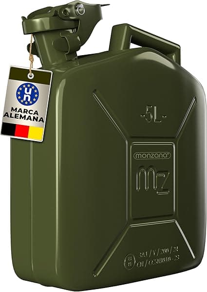Imagen de Bidón de Gasolina Metálico Monzana 5L Verde⛽ en OfertitasTOP