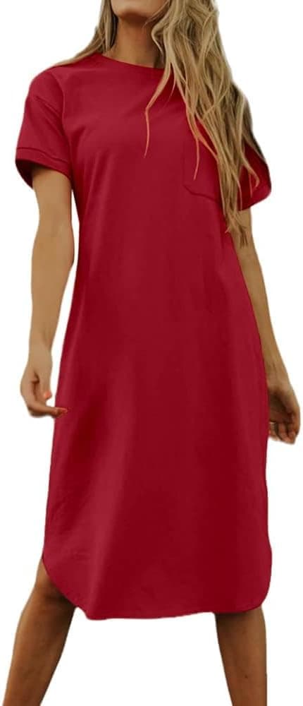 Detalle de Women’s T-shirt dress 95% cotton mini