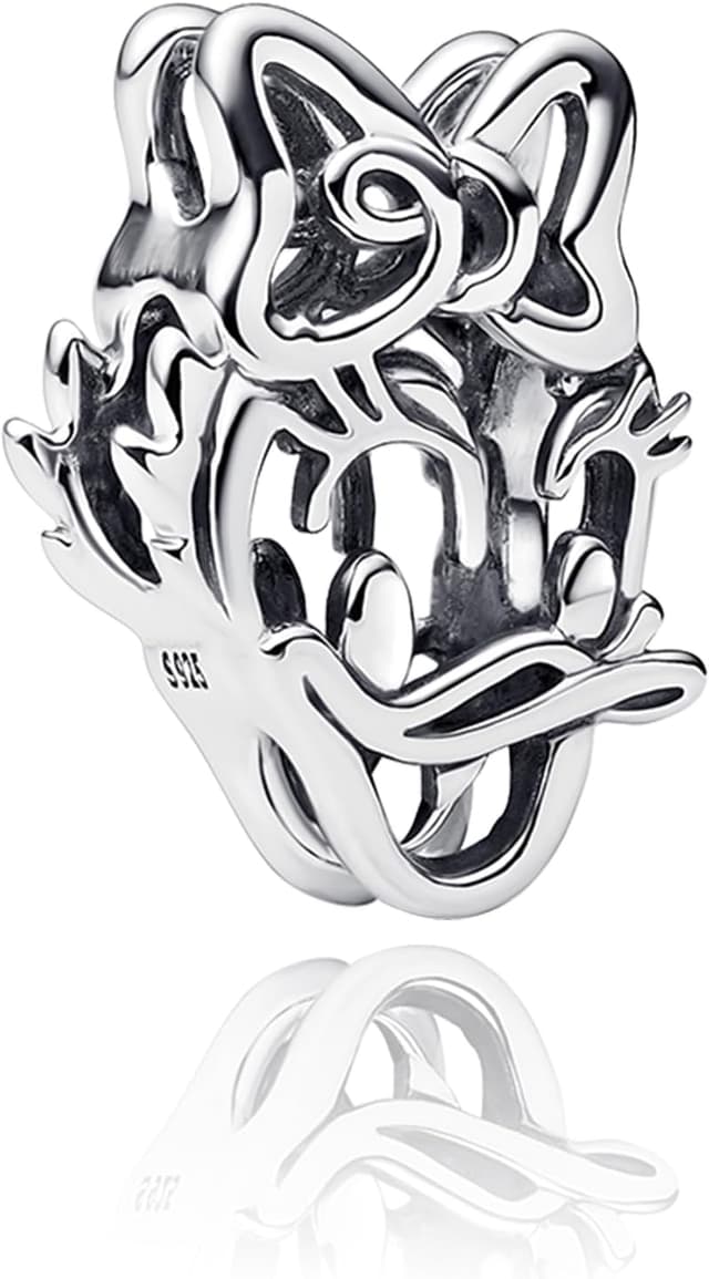 Detalle de Charm HAEPIAR in argento sterling 925 con dangle mostro verde per bracciale o collana