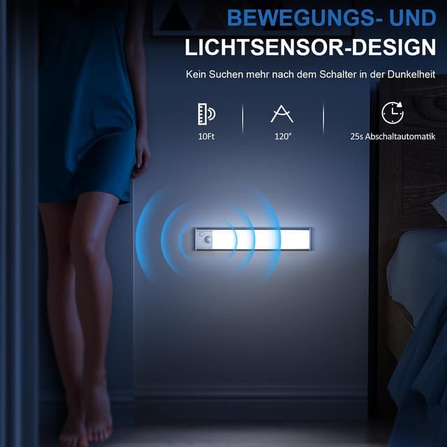 Detalle 2 de Slim Bright Unterbauleuchte LED mit Akku 30 cm