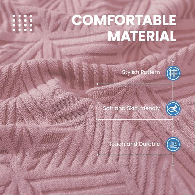 Detalle de Ystyle copricuscini divano elasticizzato universali con protezione antigraffio (2 posti) rosa