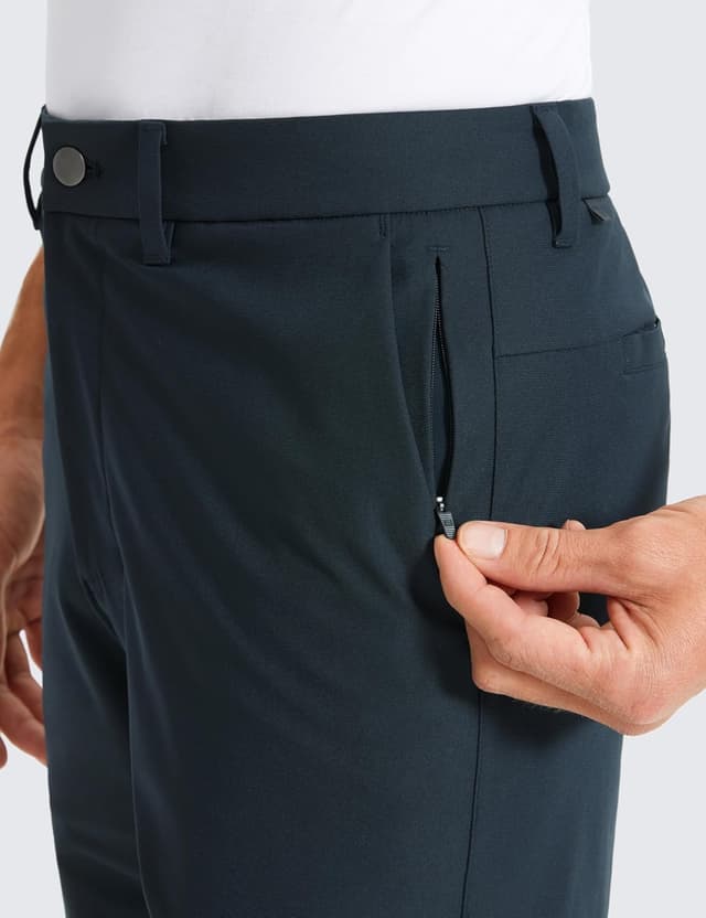 Detalle de Pantalon de golf extensible CRZ YOGA pour homme, coupe ajustée (entrejambe 71/76/81/86 cm)
