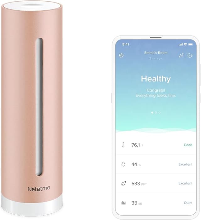 Detalle 2 de Netatmo Medidor Inteligente Calidad del Aire 🌱 NHC-EC