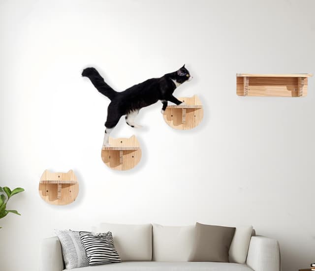 Thumbnail 4 de Cat Wall Shelves set cat shelves 40x20cm Hammock