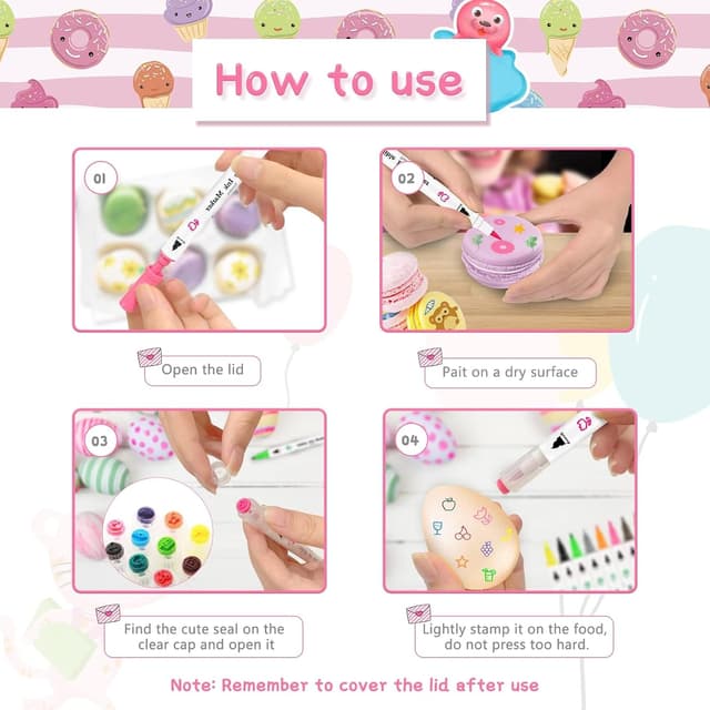 Thumbnail 5 de Treedoa Lebensmittelfarbstifte 12er Set 🎨