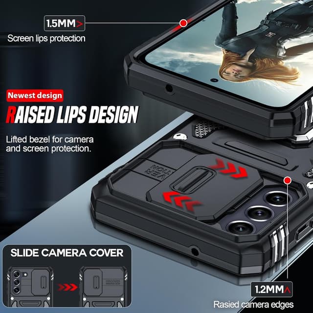 Detalle 2 de LeYi Galaxy S21 FE Ring Stand Case