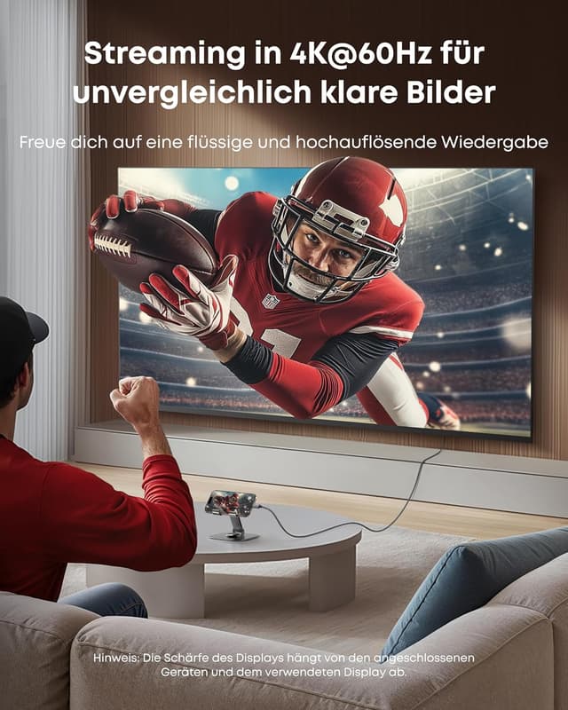 Detalle 2 de Anker HDMI auf USB-C Kabel 90cm 4K@60Hz HDR