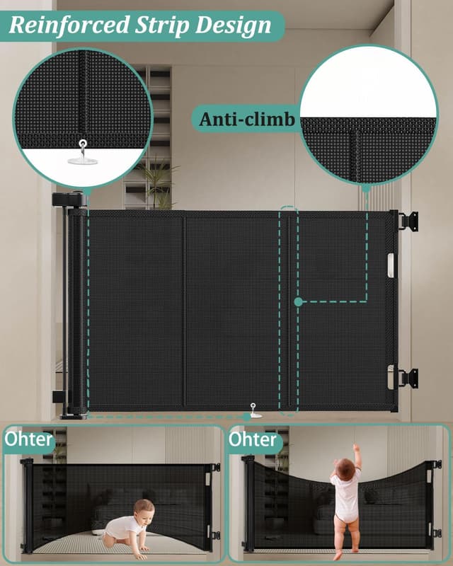 Thumbnail 1 de Miumoon 71in Retractable Baby Gate 34in Tall