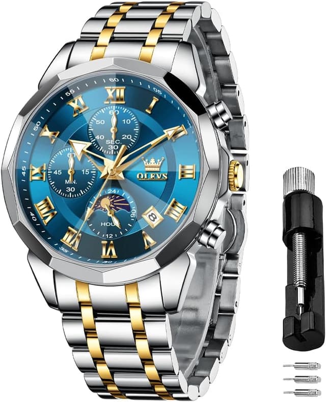 Detalle de OLEVS Quarz Herrenchronograph 3 ATM