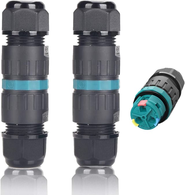 Detalle de Wasserdichte Kabelverbinder IP68 3-polig 2er-Pack