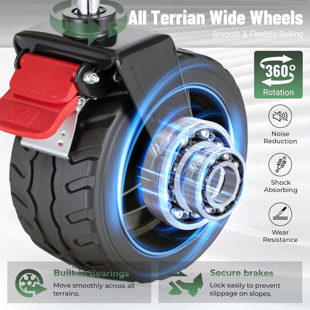 Detalle 1 de Overmont 200L Folding Festival Trolley