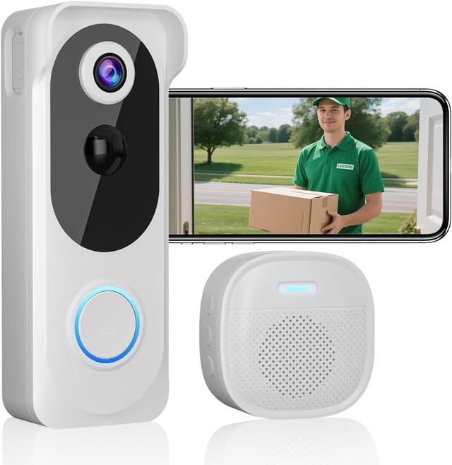 Detalle de KAMEP Wireless Video Doorbell 2K HD
