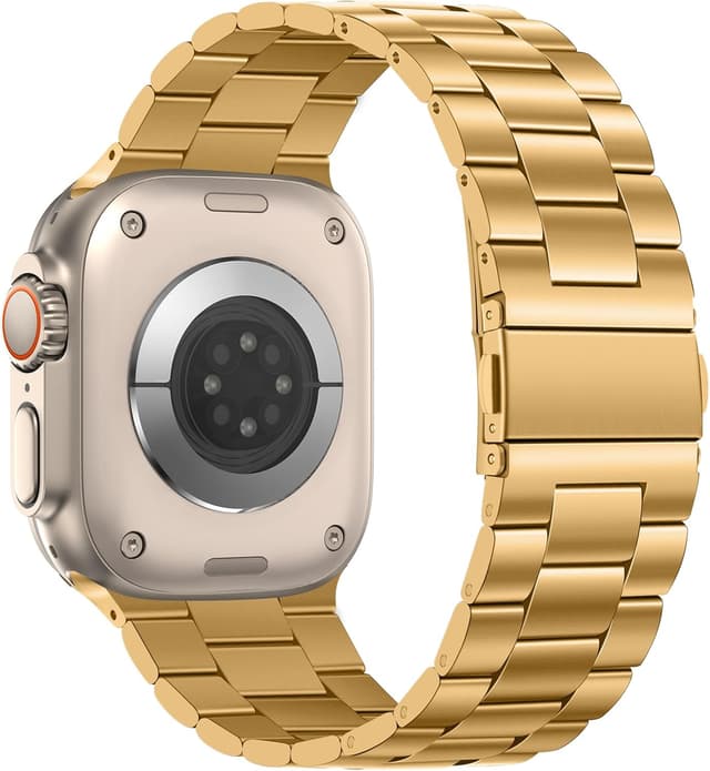 Detalle de Tasikar metal strap replacement for Apple Watch Ultra 49mm (Gold)