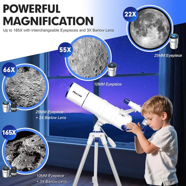 Thumbnail 2 de MEEZAA Telescopio 90/550mm para principiantes