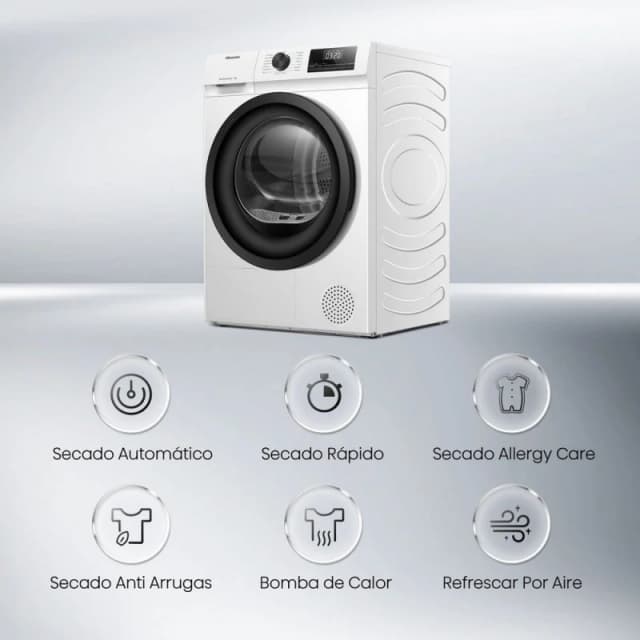 Thumbnail 1 de Hisense DHQE800BW2 secadora 8 kg