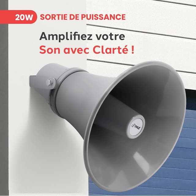 Detalle 2 de Pyle Haut-Parleur PA cornet 9,7" 20W