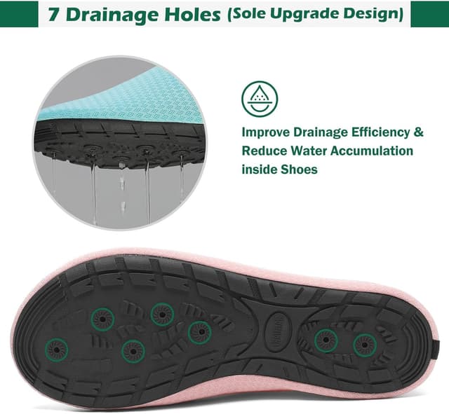 Detalle de SAGUARO Chaussures aquatiques homme/femme à séchage rapide (suaie antidérapante et 7 trous de drainage)