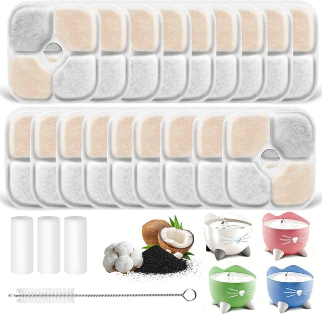 Imagen de YeeQo 18 filtri fontanella per Catit Pixi 2,5L en OfertitasTOP