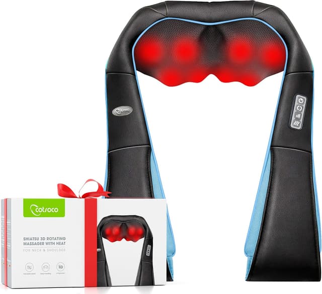 Detalle de cotsoco Neck Massager with Heat and 3D Shiatsu Kneading (Sky Blue)