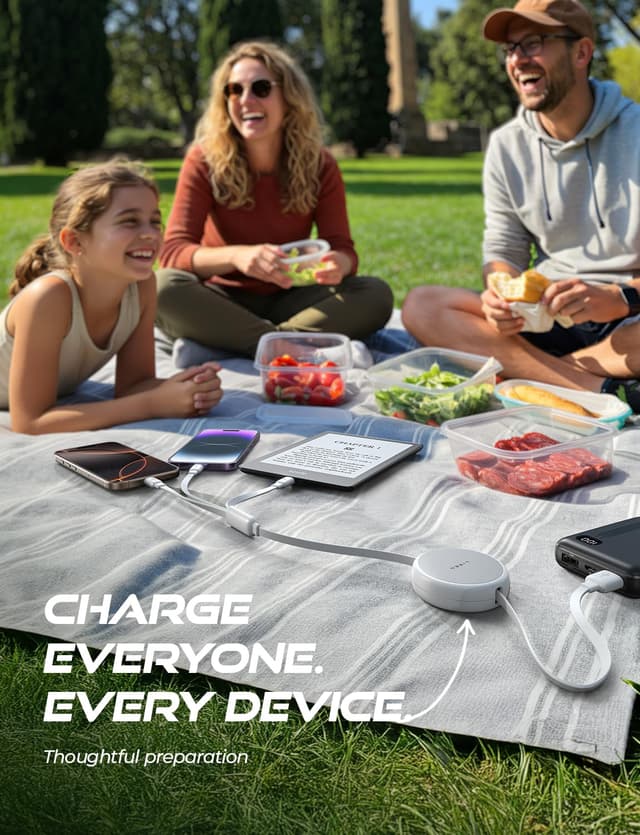 Thumbnail 6 de LISEN Multi Charger Cable (Retractable USB-C to USB) 3-in-1 for Lightning, Micro-USB and USB-C devices