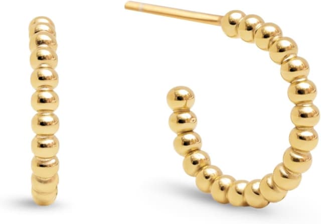 Detalle 2 de SINGULARU Pendientes Pebble Dots 17 mm