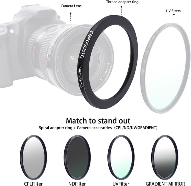 Thumbnail 4 de 95mm auf 72mm Objektivadapter Ring