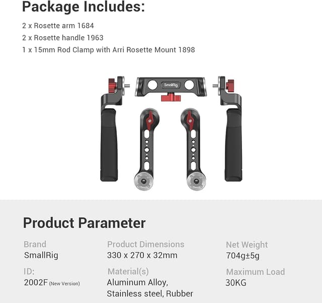 Thumbnail 5 de SMALLRIG 2002F Rosette Handle Kit for rigs